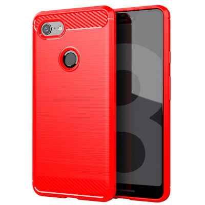 Чехол Lenuo Carbon Fiber для Google Pixel 3a XL Красный