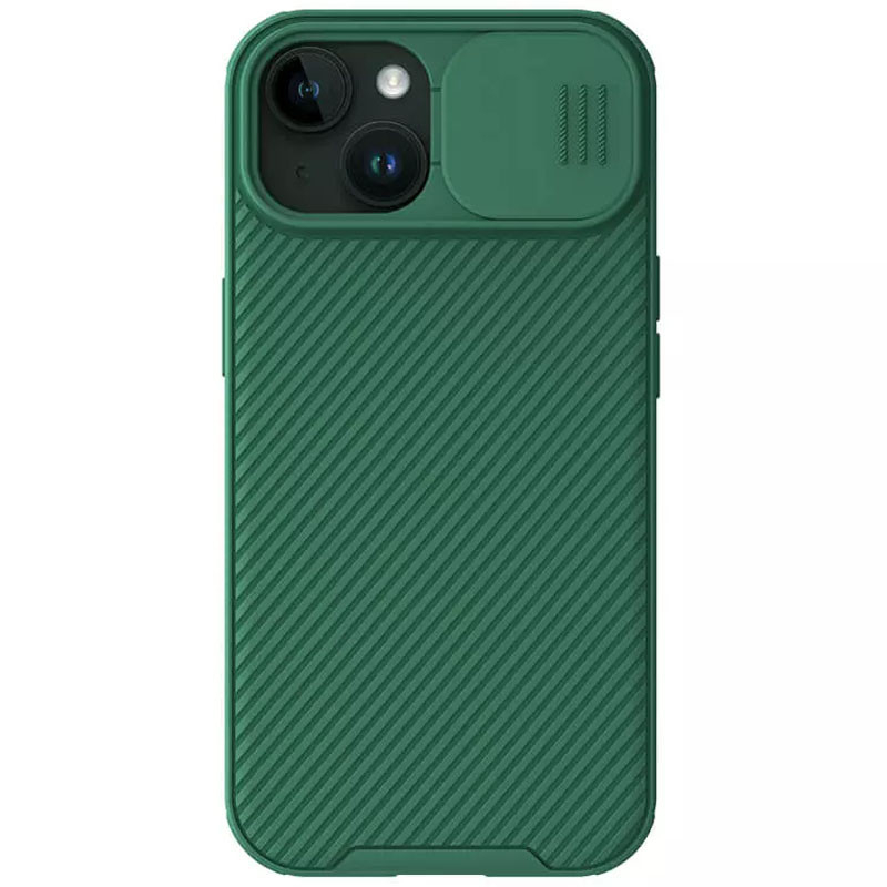Карбонова накладка Nillkin CamShield Pro Magnetic для Apple iPhone 15 Deep Green