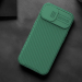 Карбонова накладка Nillkin CamShield Pro Magnetic для Apple iPhone 15 Deep Green