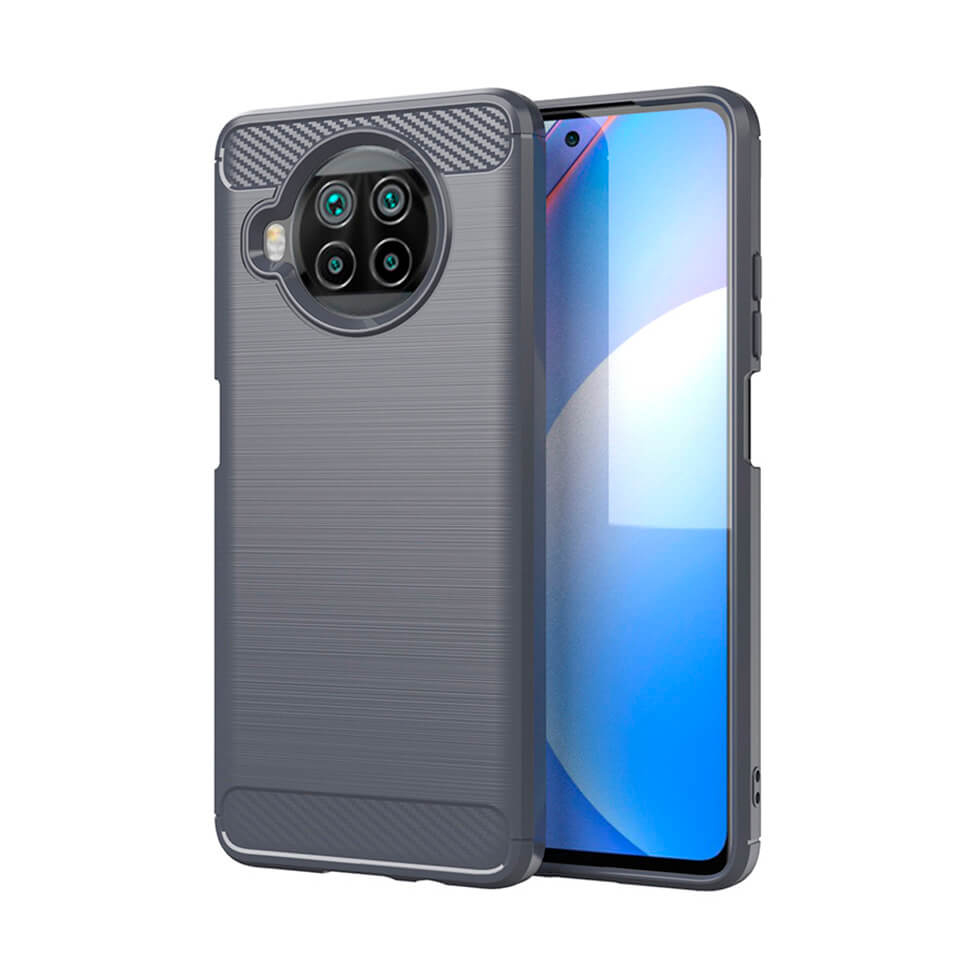 Чехол Lenuo Carbon Fiber для Xiaomi Mi 10T Lite Gray