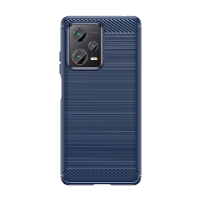 Чохол Lenuo Carbon Fiber для Redmi Note 12 Pro Plus Navy Blue