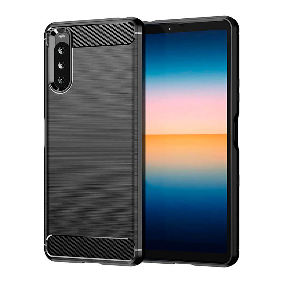 Чохол Lenuo Carbon Fiber для Sony Xperia 10 III / 10 III Lite Black