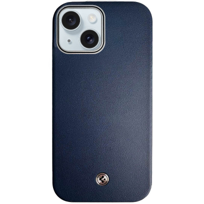 Чохол Spigen PC+Leather with MagSafe для Apple iPhone 15 Blue