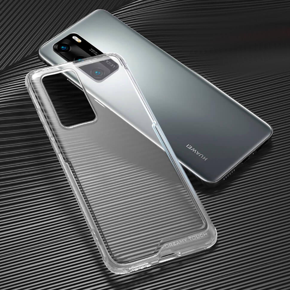 Чохол LEEU Wolf Teng Series для Huawei P40 Clear White