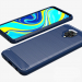 Чехол Lenuo Carbon Fiber для Redmi Note 9 Pro Navy Blue