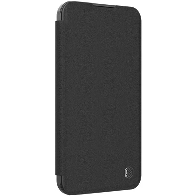 Шкіряний чохол-книжка Nillkin Qin Prop Plain Camshield для Apple iPhone 16 Pro Classic Black