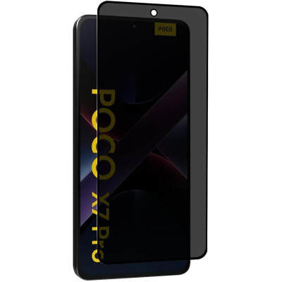 Захисне скло Privacy 5D для Xiaomi Poco X7 Pro Black