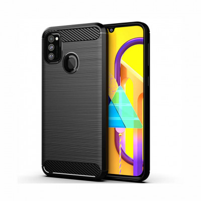 Чехол Lenuo Carbon Fiber для Samsung Galaxy M21 M215F / M30s M307F Black