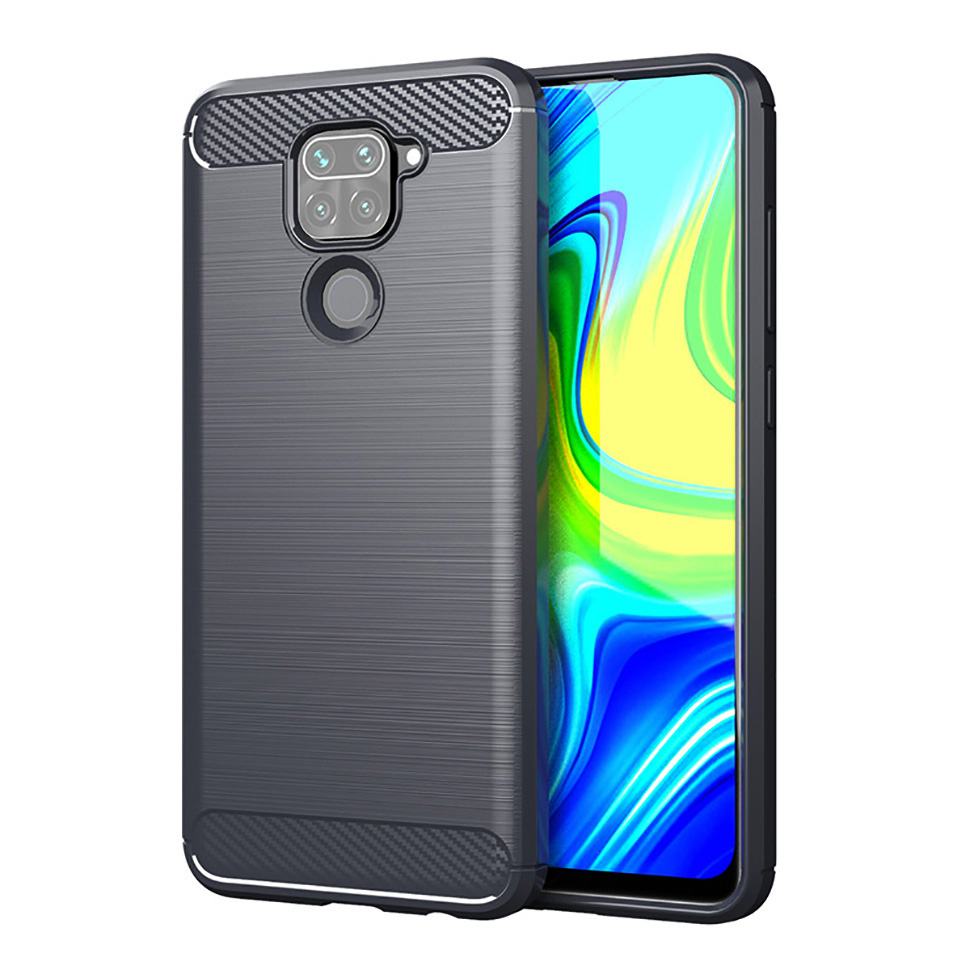Чохол Lenuo Carbon Fiber для Redmi Note 9 Gray