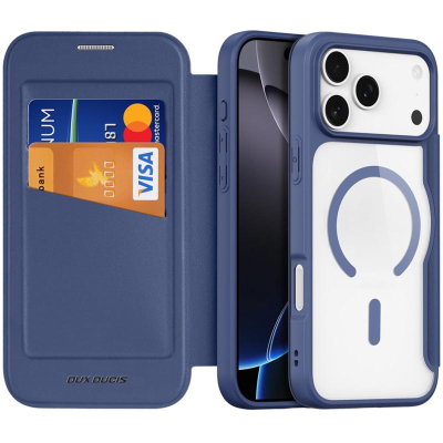 Чохол-книжка Dux Ducis Skin X Pro with MagSafe для Apple iPhone 17 Pro Max Blue