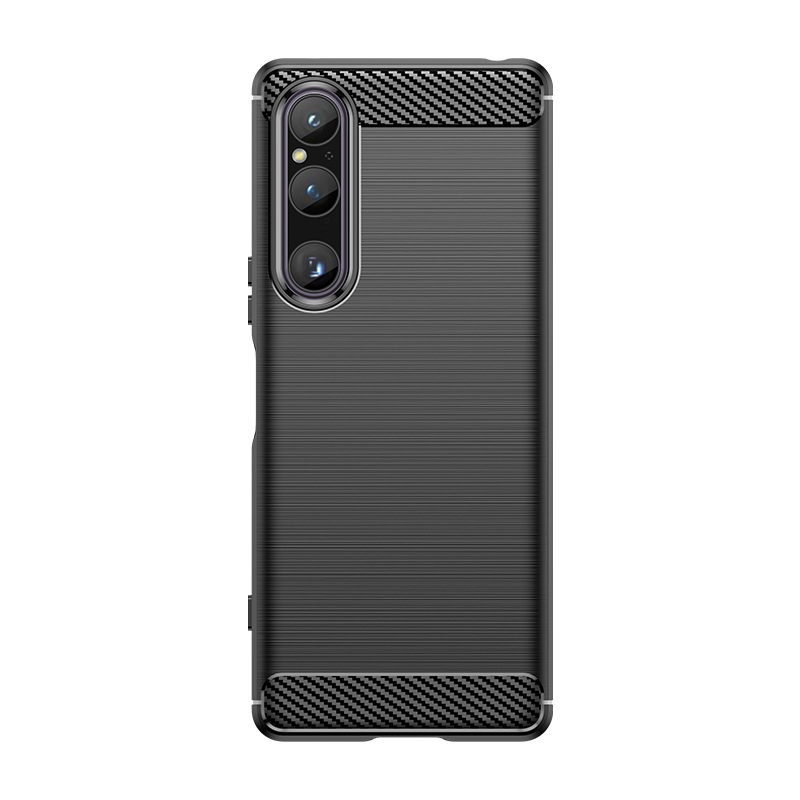 Чохол Lenuo Carbon Fiber для Sony Xperia 1 V Black