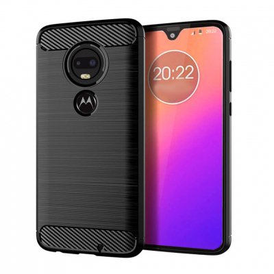Чехол Lenuo Carbon Fiber для Motorola Moto G7 Black