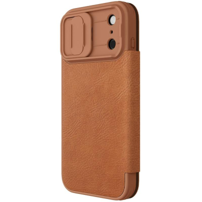 Шкіряний чохол-книжка Nillkin Qin Pro Camshield для Apple iPhone 17 Pro Max Brown