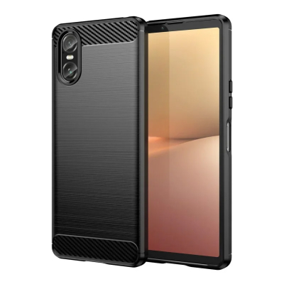 Чохол Lenuo Carbon Fiber для Sony Xperia 10 VI Black