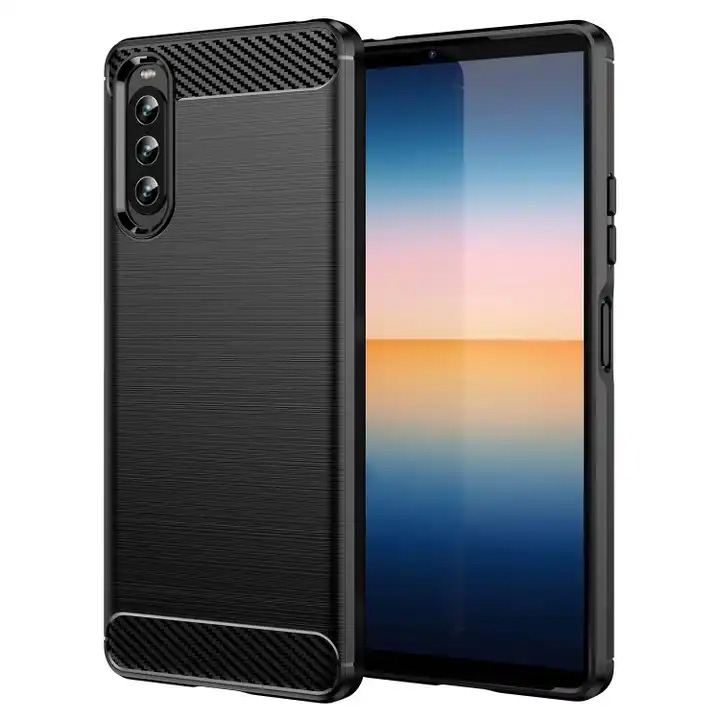 Чохол Lenuo Carbon Fiber для Sony Xperia 10 V Black