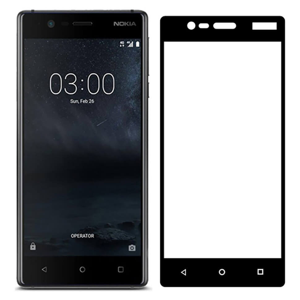 Защитное Full Glue стекло Pro+ для Nokia 3 Black