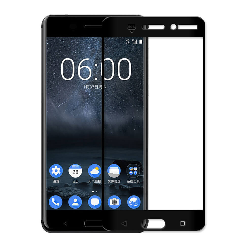 Защитное Full Glue стекло Pro+ для Nokia 6 Black