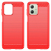 Чохол Lenuo Carbon Fiber для Motorola Moto G54 / G54 Power Red