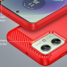 Чохол Lenuo Carbon Fiber для Motorola Moto G54 / G54 Power Red