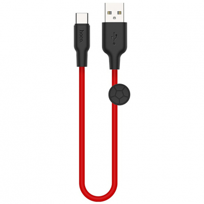 Дата кабель Hoco X21 Plus Silicone Type-C 0.25м Black/Red