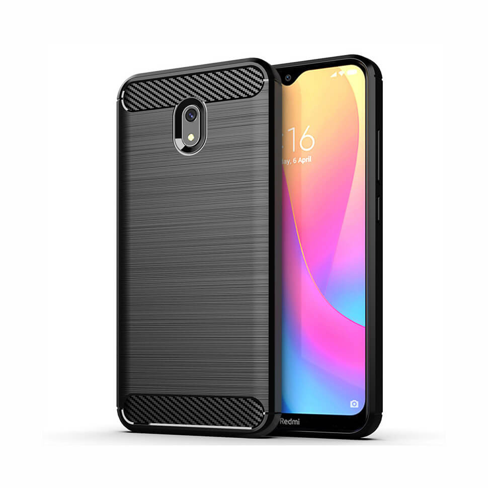 Чехол Lenuo Carbon Fiber для Redmi 8A Black