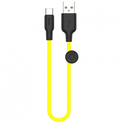 Дата кабель Hoco X21 Plus Silicone Type-C 0.25м Black/Yellow