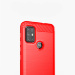 Чехол Lenuo Carbon Fiber для Motorola Moto G30 Красный