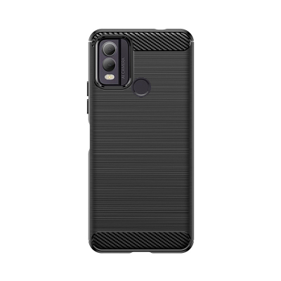 Накладка Lenuo Carbon Fiber для Nokia C22 Black