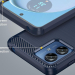 Чохол Lenuo Carbon Fiber для Motorola Moto G14 Navy Blue