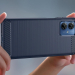 Чохол Lenuo Carbon Fiber для Motorola Moto G14 Navy Blue