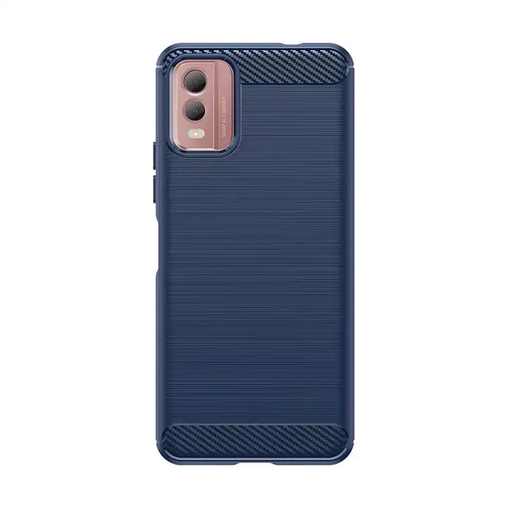 Накладка Lenuo Carbon Fiber для Nokia C32 Navy Blue