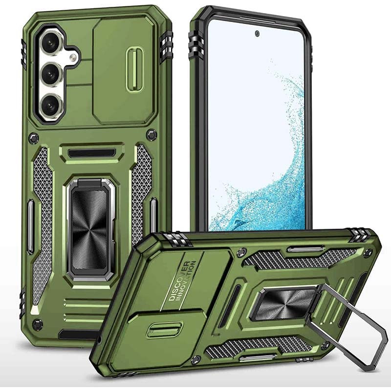 Ударостійкий чохол Camshield Army Ring для Samsung Galaxy S25+ / S24+ Army Green