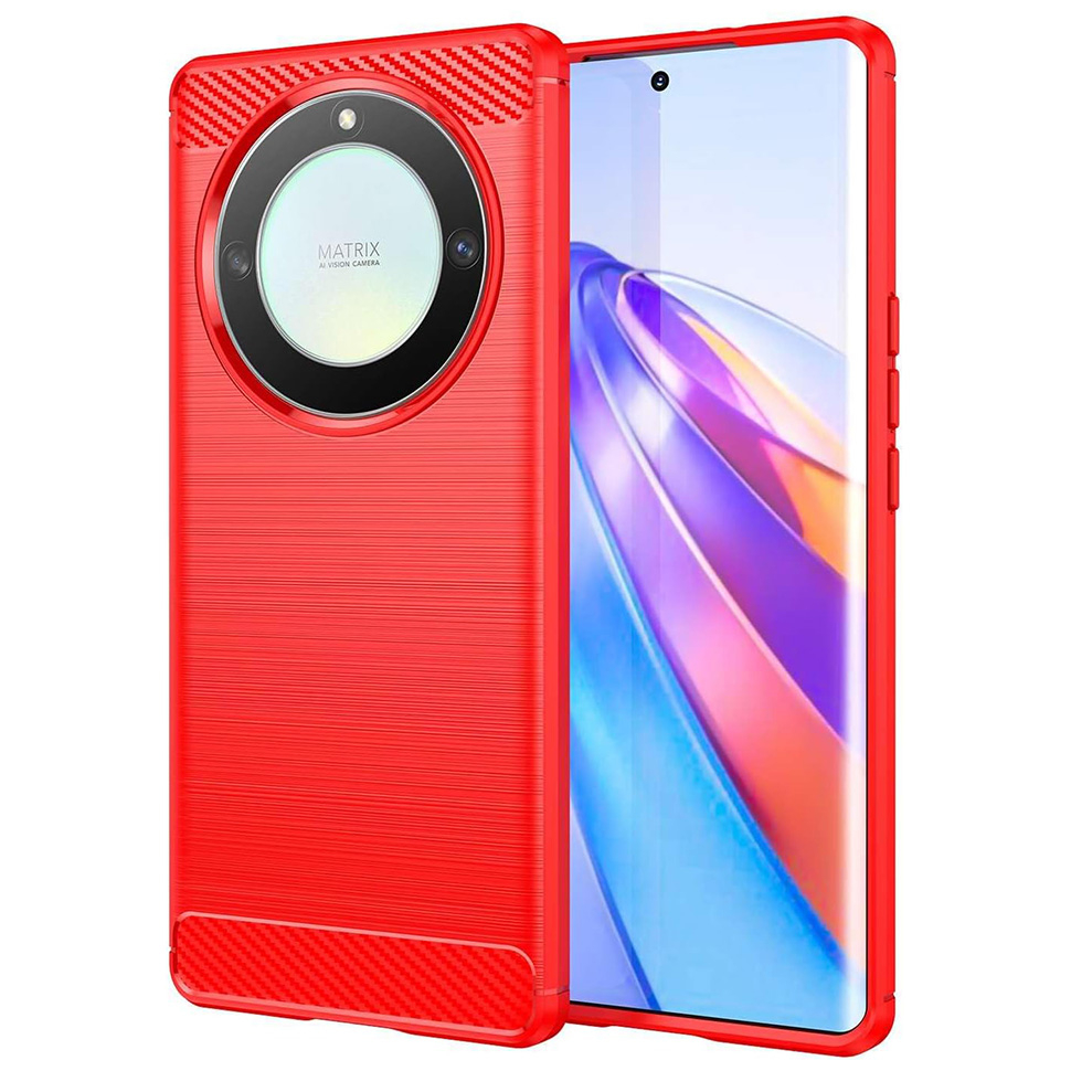 Чохол Lenuo Carbon Fiber для Honor Magic5 Lite Red