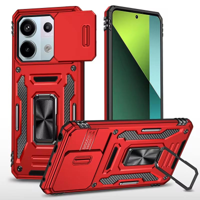 Ударостійкий чохол Camshield Army Ring для Xiaomi Poco X6 / Note 13 Pro 5G Red