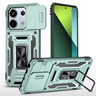 Ударостійкий чохол Camshield Army Ring для Xiaomi Redmi Note 13 Pro 4G / 14s / Poco M6 Pro 4G Light Green