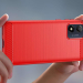 Чохол Lenuo Carbon Fiber для Motorola Moto E13 Red