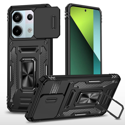 Ударостійкий чохол Camshield Army Ring для Xiaomi Redmi Note 13 Pro 4G / 14s / Poco M6 Pro 4G Black