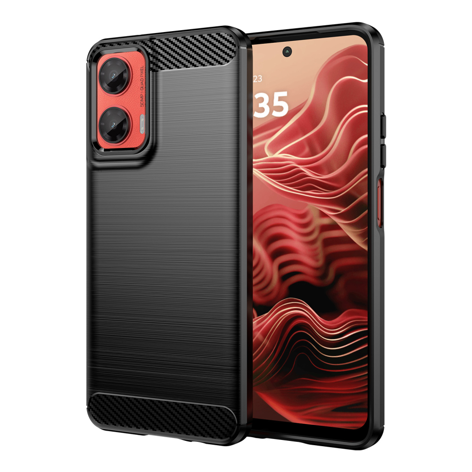 Чохол Lenuo Carbon Fiber для Motorola E15 / G05 Black