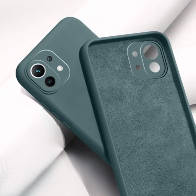 Чехол Liquid Silicone Cover для Xiaomi Mi 11 Dark Green
