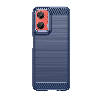 Чохол Lenuo Carbon Fiber для Motorola G35 Navy Blue