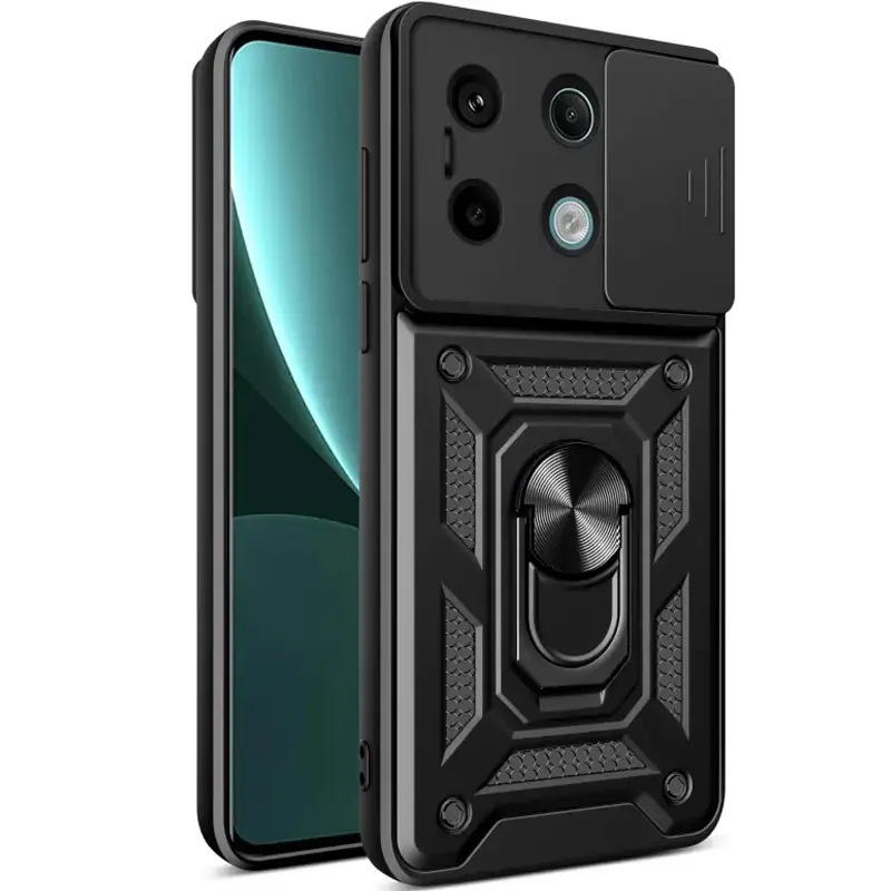 Чохол Ummi Camshield Serge Ring для Xiaomi Redmi Note 14s / 13 Pro 4G / Poco M6 Pro 4G Black