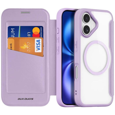Чохол-книжка Dux Ducis Skin X Pro with MagSafe для Apple iPhone 17 Purple Pink