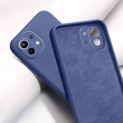 Чехол Liquid Silicone Cover для Xiaomi Mi 11 Blue