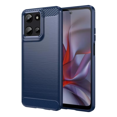 Чохол Lenuo Carbon Fiber для Motorola G56 Navy Blue