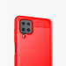 Чехол Lenuo Carbon Fiber для Samsung Galaxy A12 A125F Red