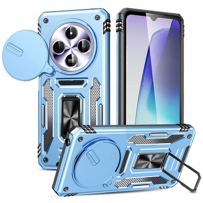 Ударостійкий чохол Camshield Army Ring для Xiaomi Redmi 14C / A4 / Poco C75 Light Blue