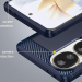 Чохол Lenuo Carbon Fiber для Honor 90 Navy Blue