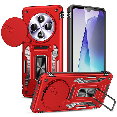 Ударостійкий чохол Camshield Army Ring для Xiaomi Redmi 14C / A4 / Poco C75 Red