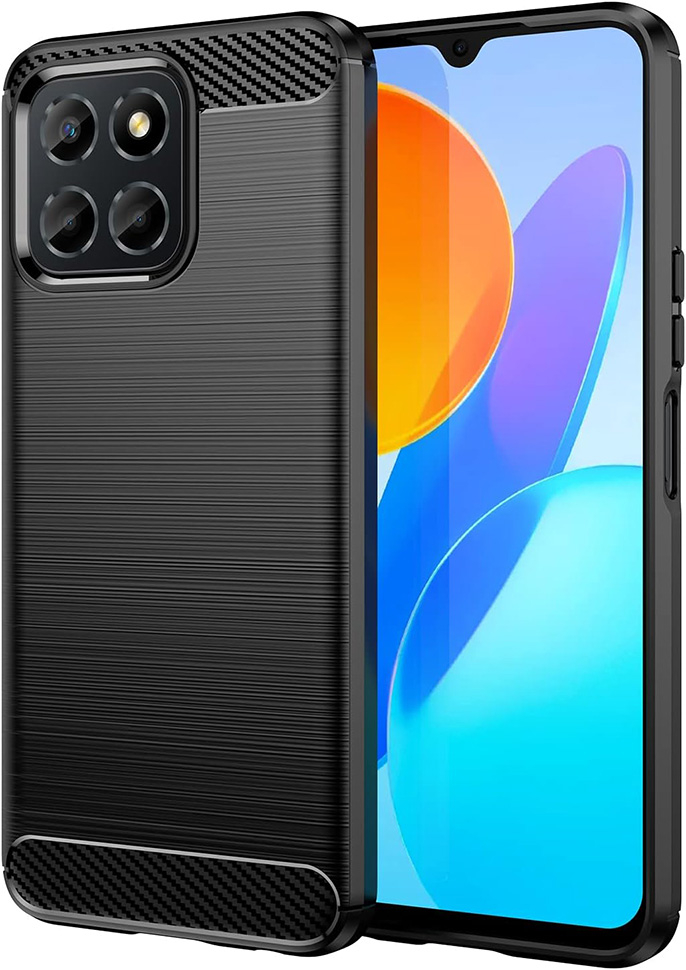 Чохол Lenuo Carbon Fiber для Honor X8a Black
