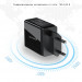 Сетевое зарядное устройство Rock QC3.0 Quick Charge 3A 3xUSB Черное